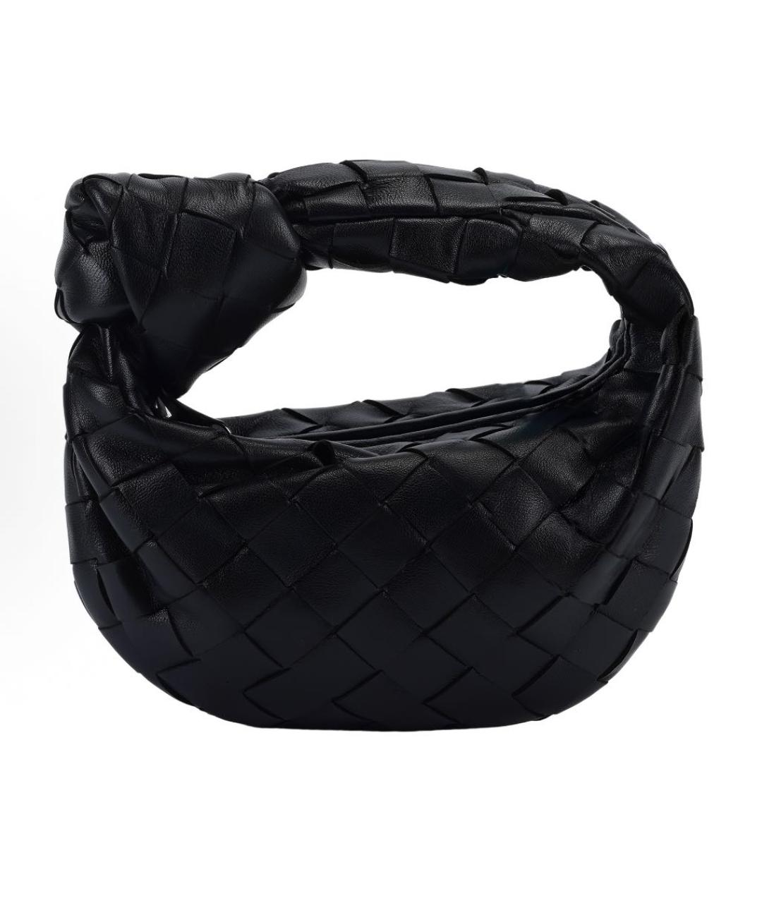 BOTTEGA VENETA Черная кожаная сумка с короткими ручками, фото 8