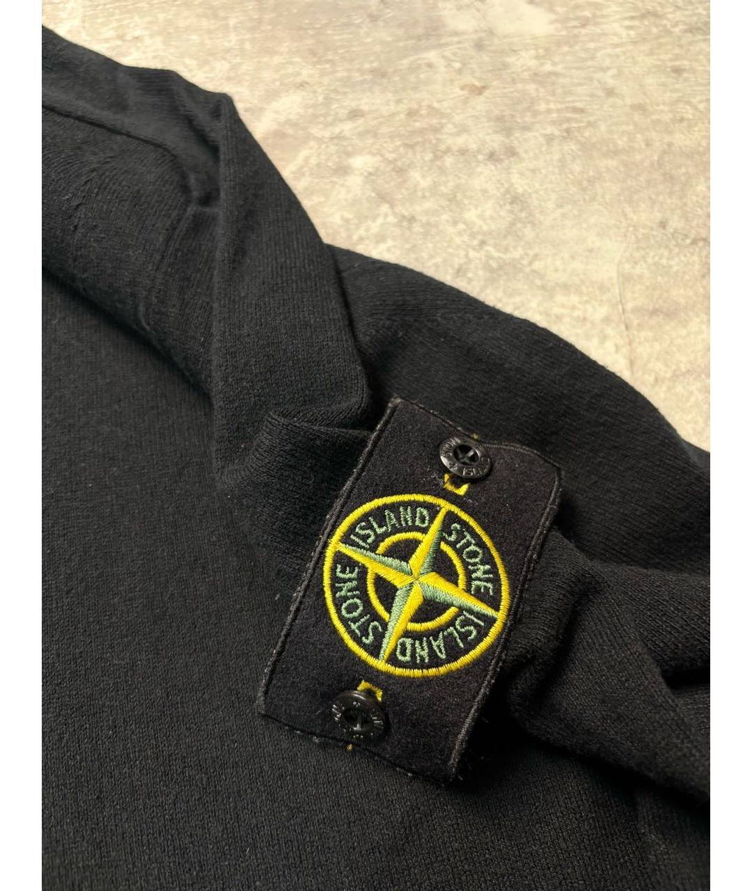 STONE ISLAND Черный хлопковый джемпер / свитер, фото 4