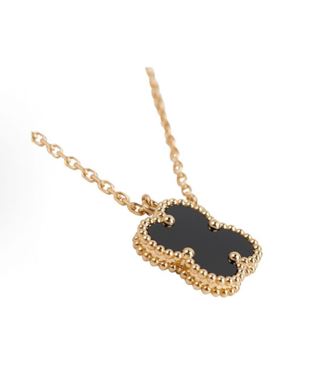 VAN CLEEF & ARPELS Черная подвеска из желтого золота, фото 3