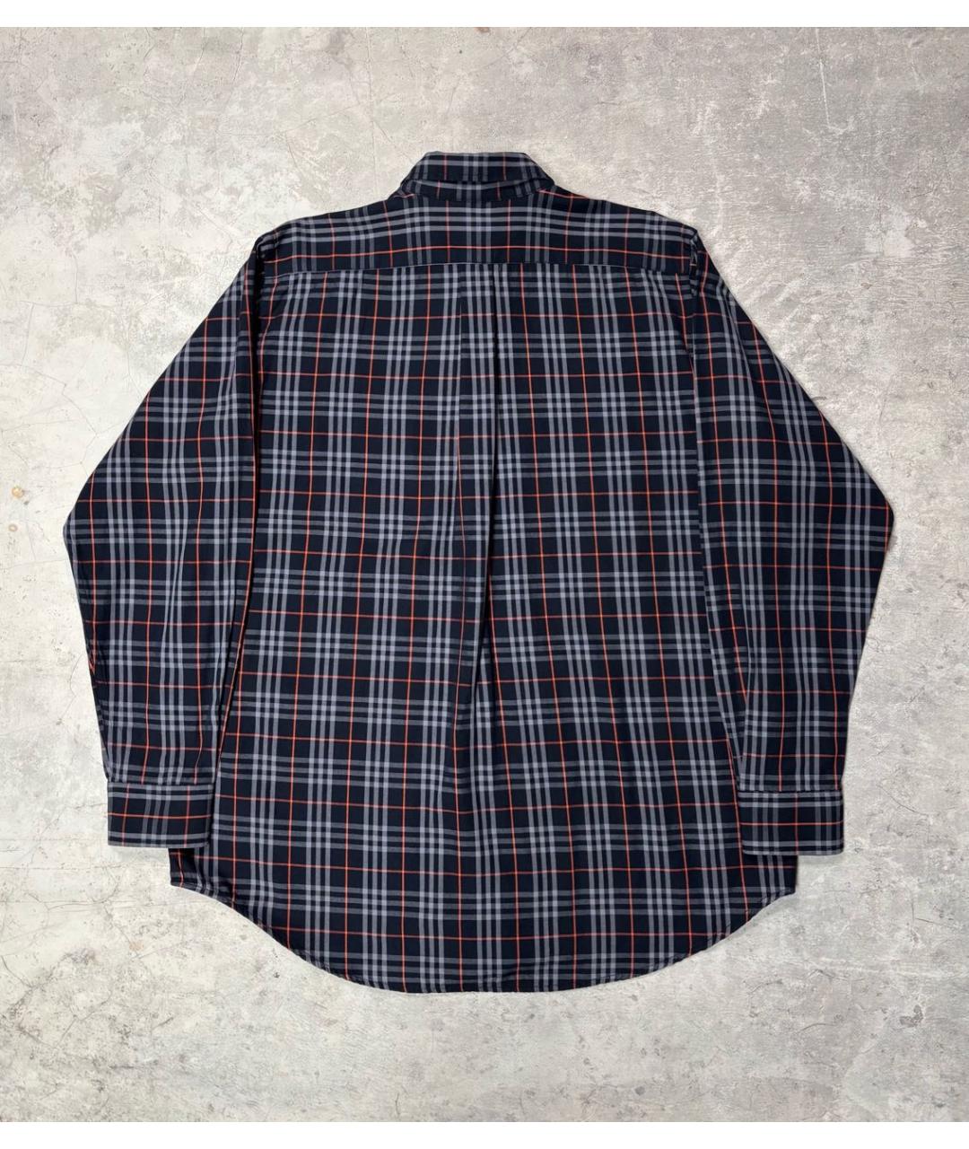 BURBERRY Темно-синяя хлопковая кэжуал рубашка, фото 2