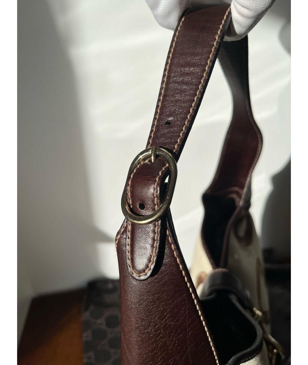 GUCCI Коричневая кожаная сумка с короткими ручками, фото 6