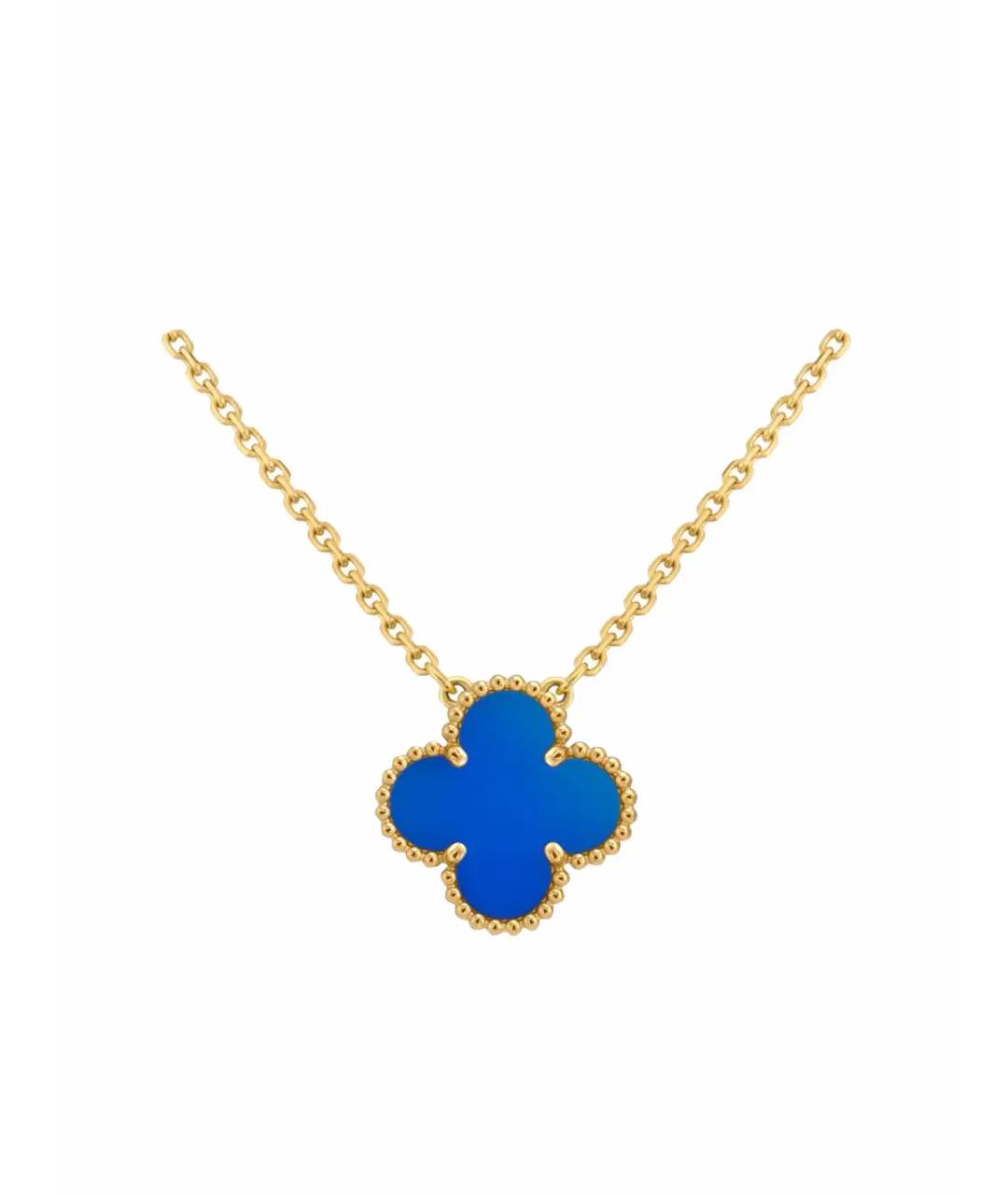 VAN CLEEF & ARPELS Синяя подвеска из желтого золота, фото 1