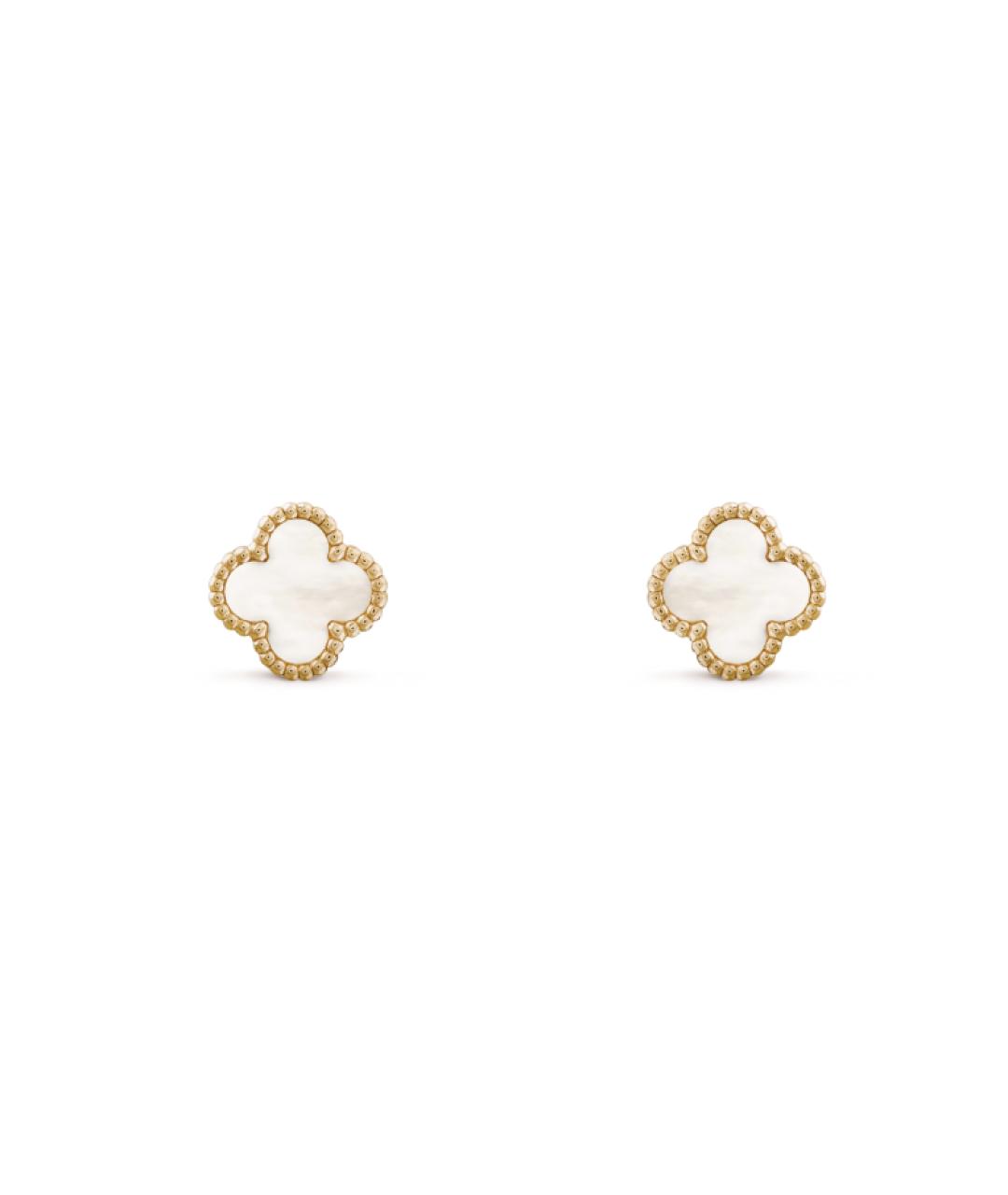 VAN CLEEF & ARPELS Белые серьги из желтого золота, фото 6