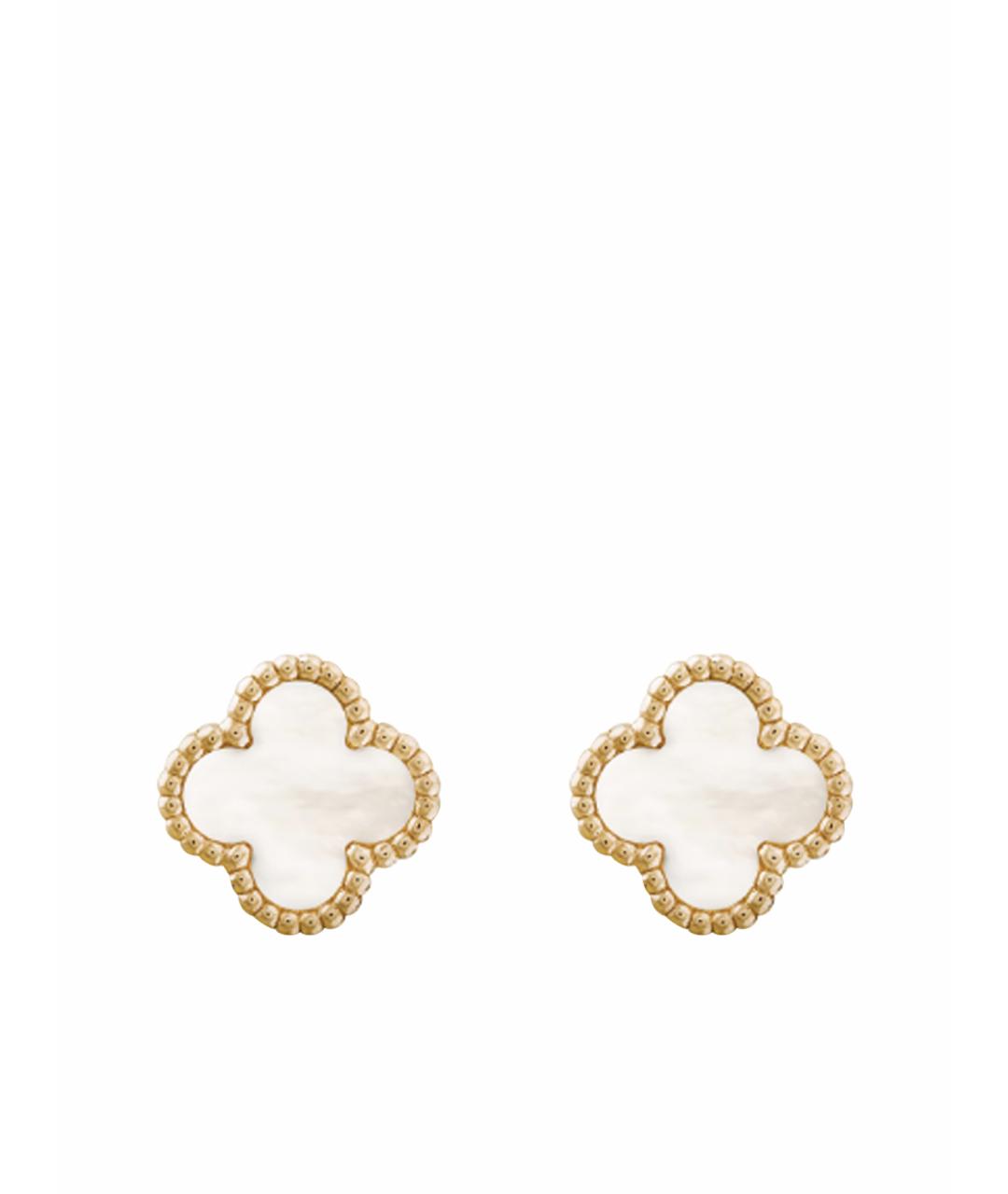 VAN CLEEF & ARPELS Белые серьги из желтого золота, фото 1