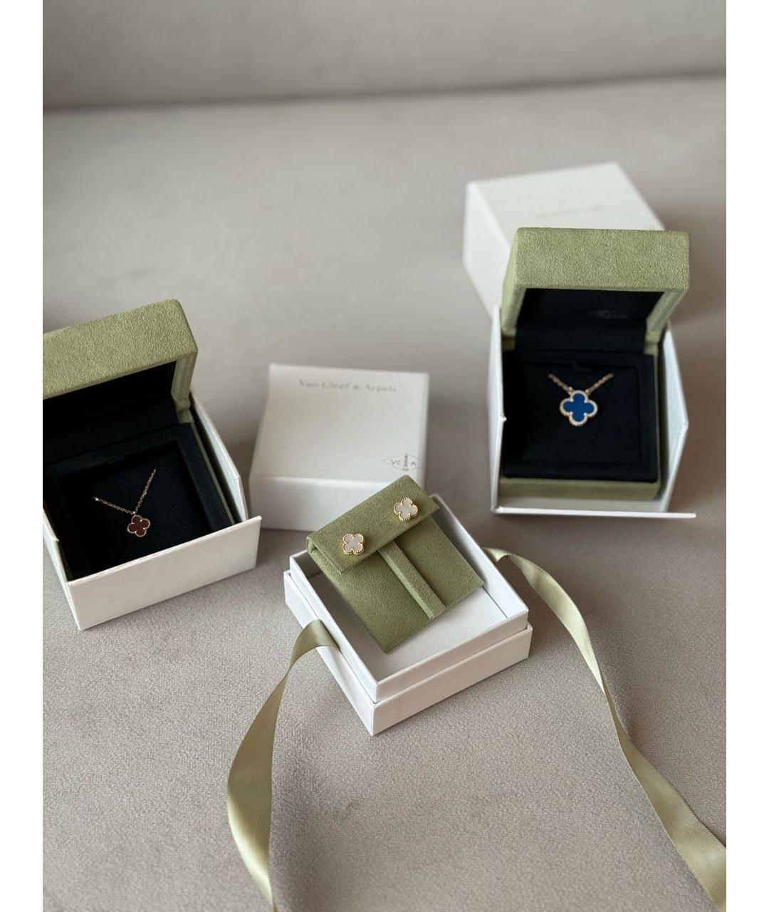 VAN CLEEF & ARPELS Белые серьги из желтого золота, фото 4