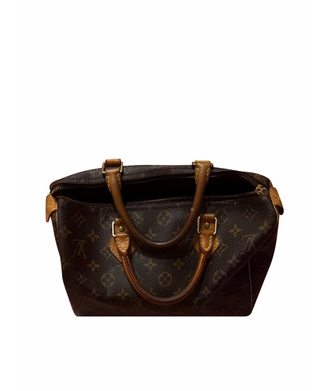 LOUIS VUITTON Коричневая кожаная сумка с короткими ручками, фото 1