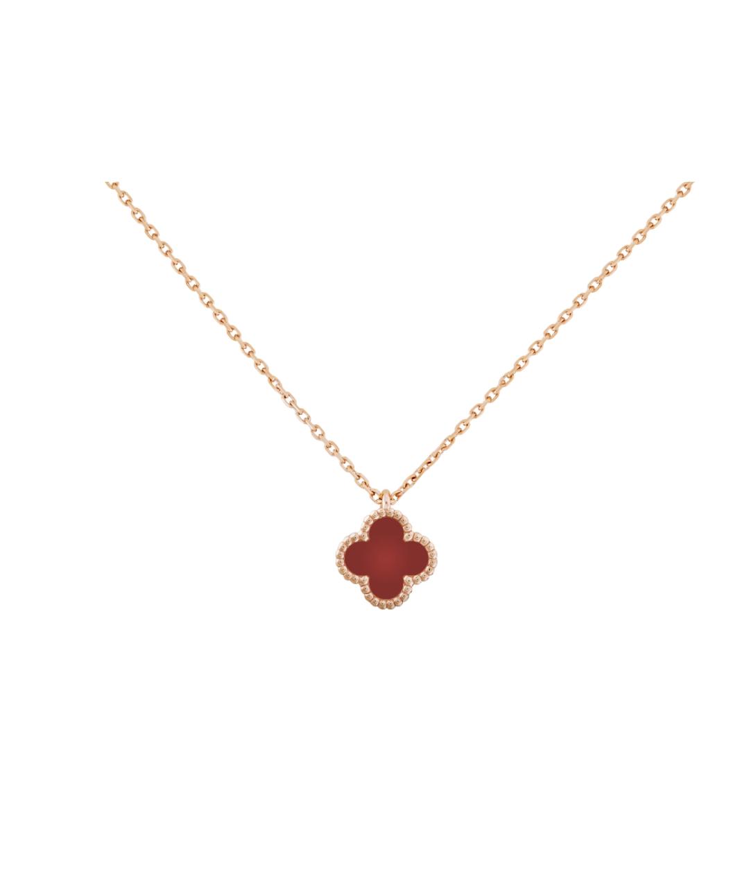 VAN CLEEF & ARPELS Бордовая подвеска из желтого золота, фото 1