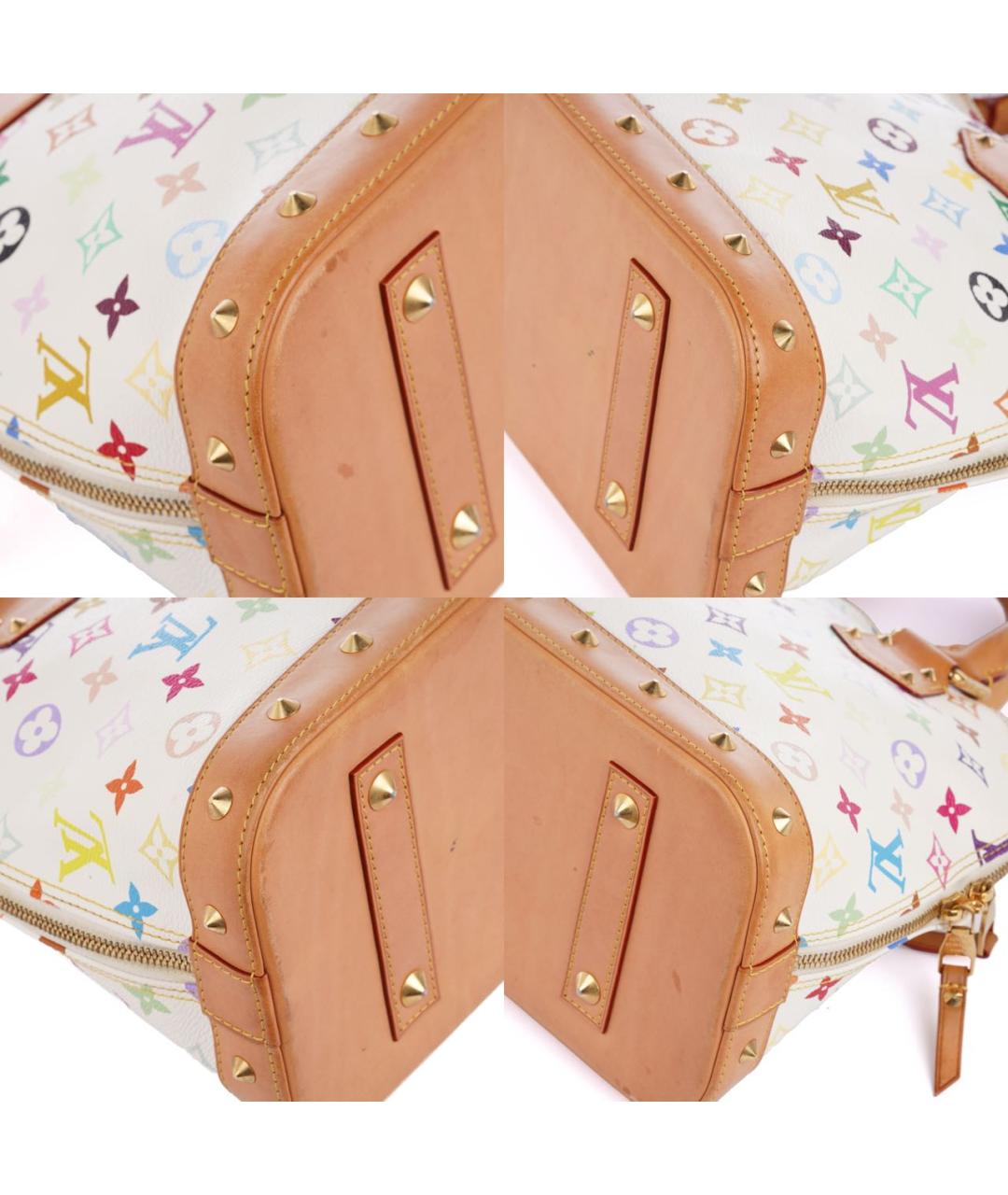 LOUIS VUITTON Белая кожаная сумка с короткими ручками, фото 8