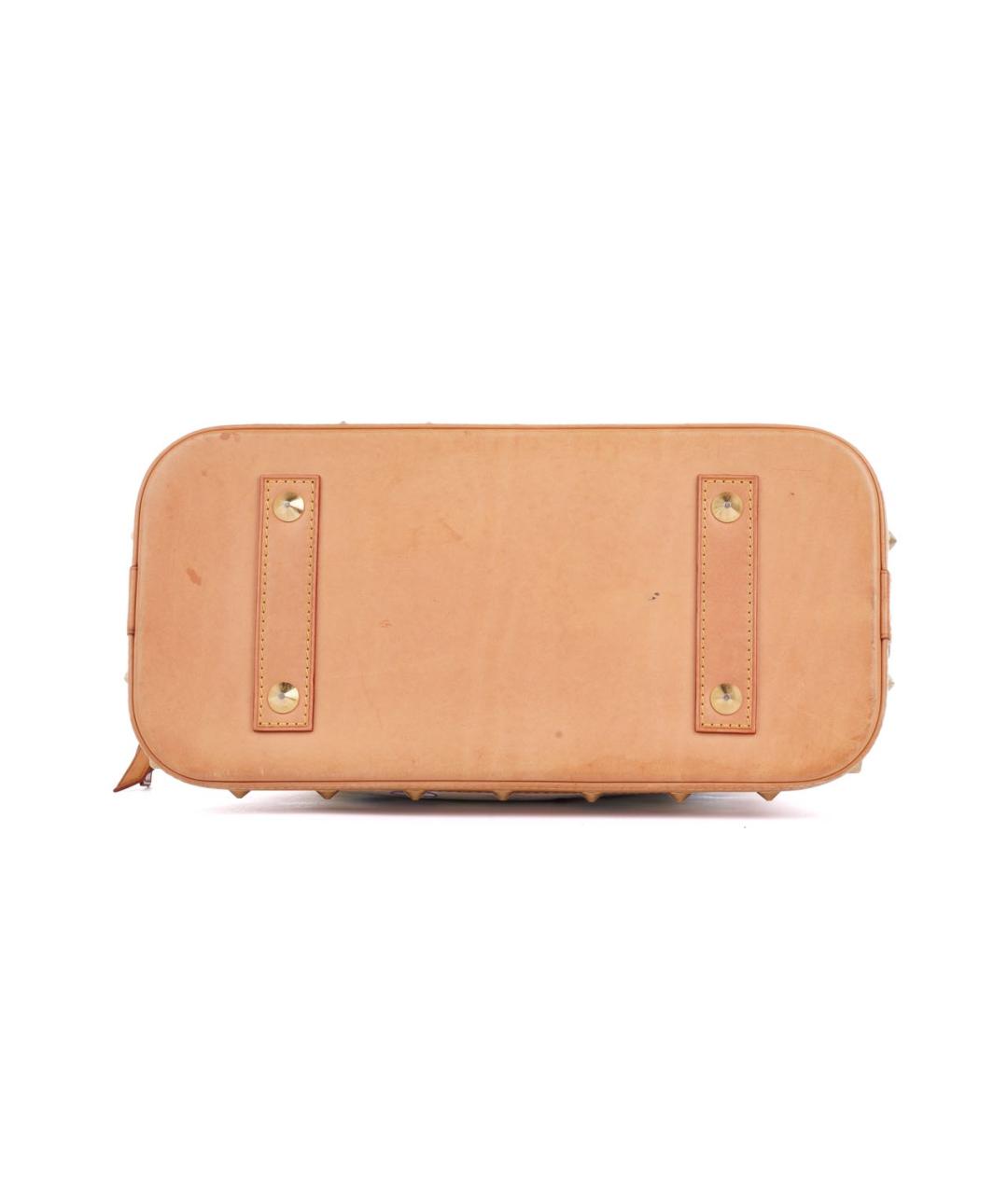 LOUIS VUITTON Белая кожаная сумка с короткими ручками, фото 5