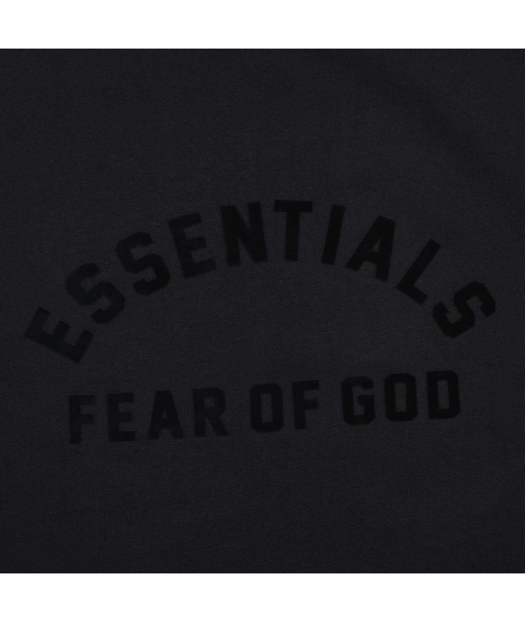 FEAR OF GOD ESSENTIALS Черная хлопковая футболка, фото 3