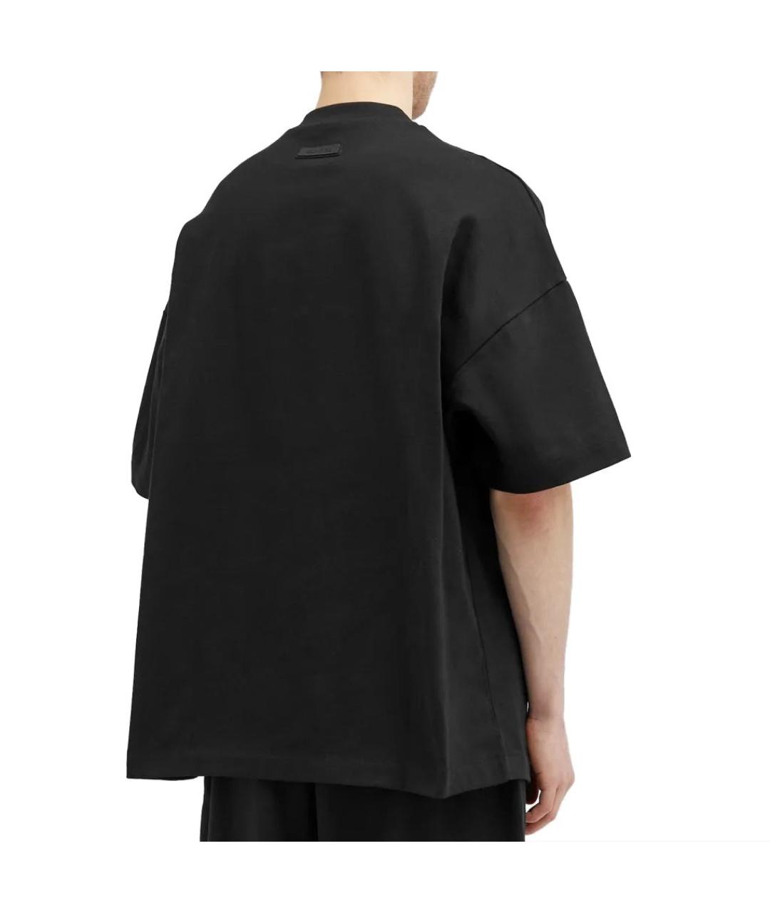 FEAR OF GOD ESSENTIALS Черная хлопковая футболка, фото 7