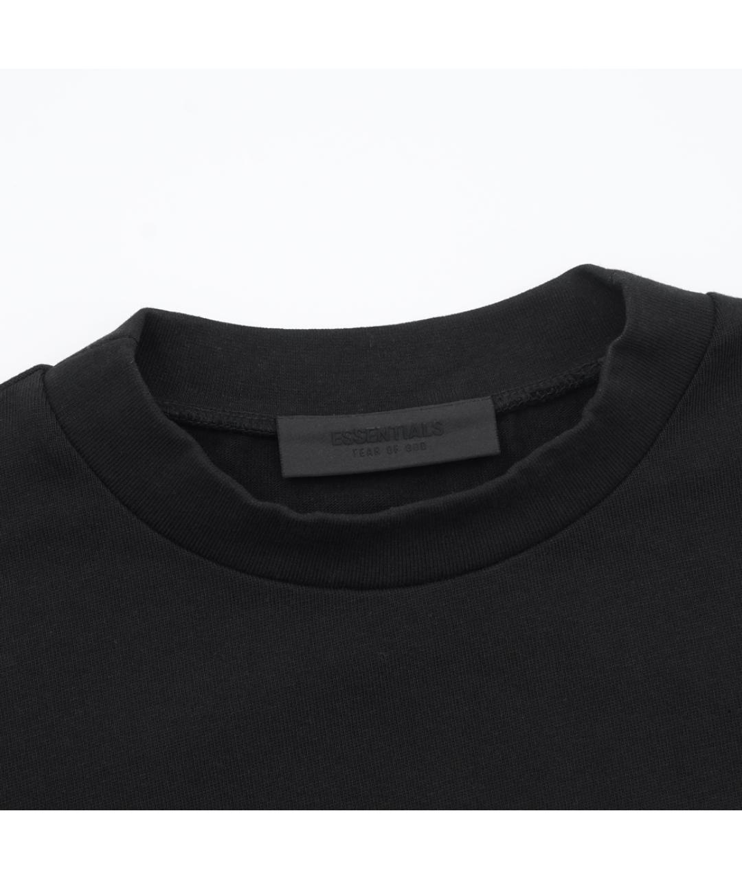 FEAR OF GOD ESSENTIALS Черная хлопковая футболка, фото 2