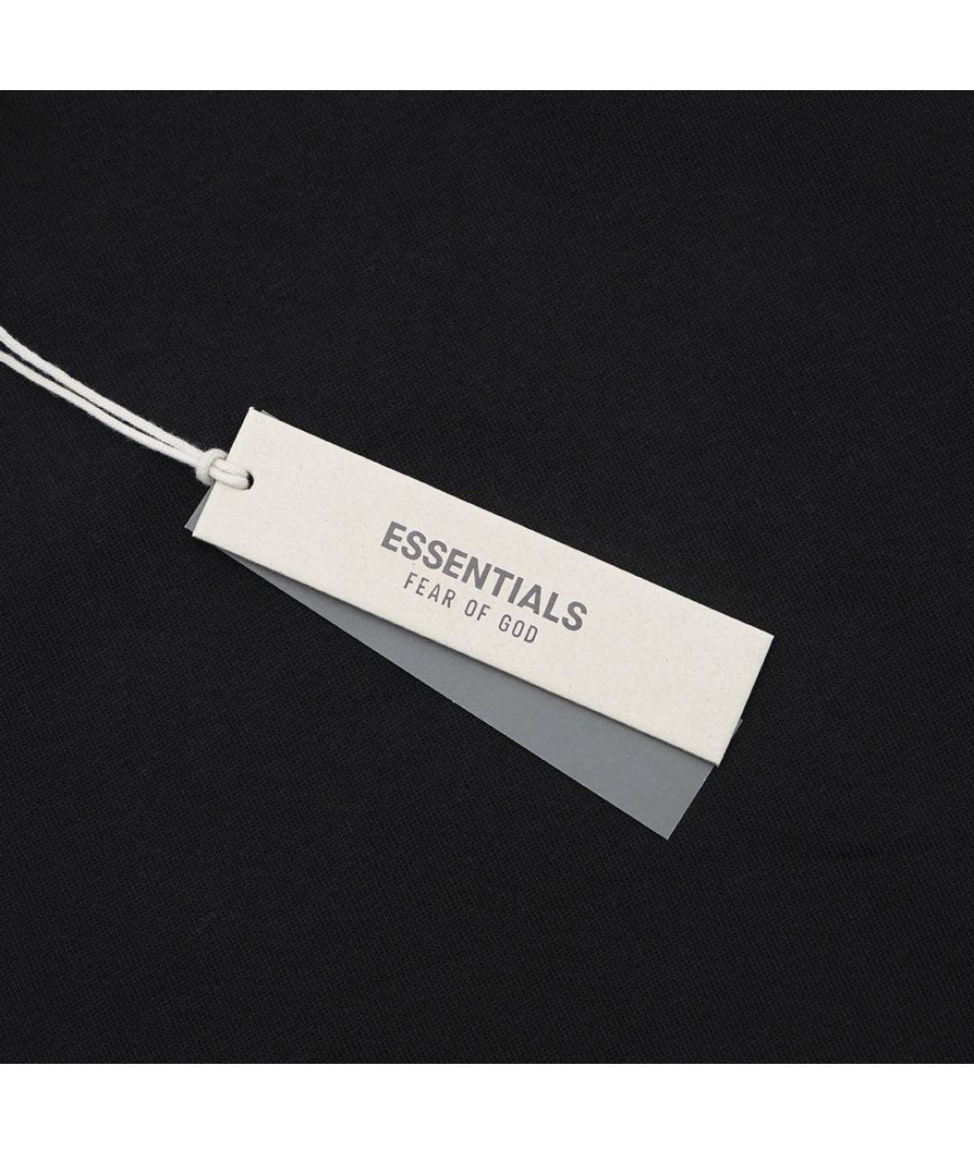 FEAR OF GOD ESSENTIALS Черная хлопковая футболка, фото 5