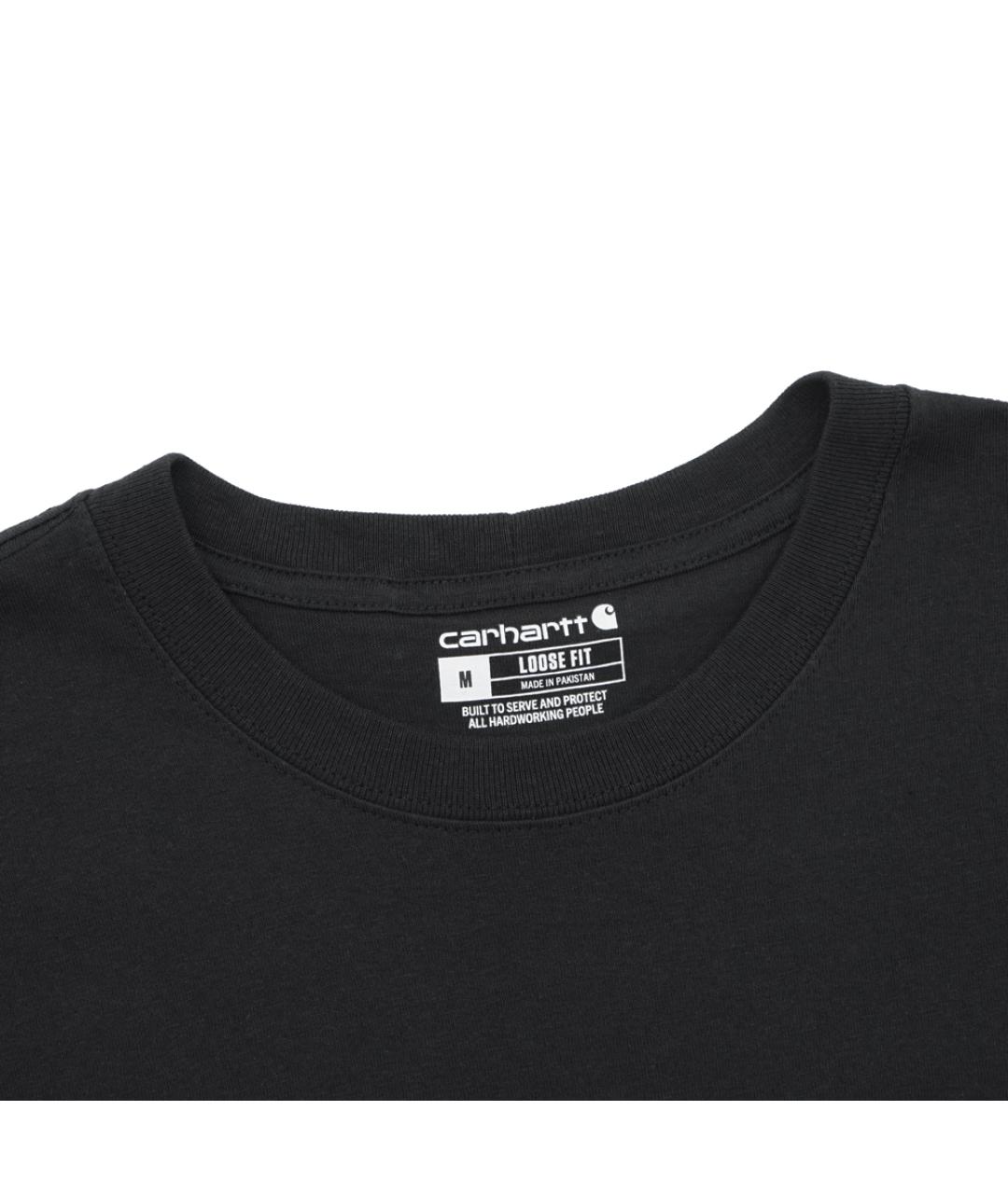 CARHARTT Черная хлопковая футболка, фото 2