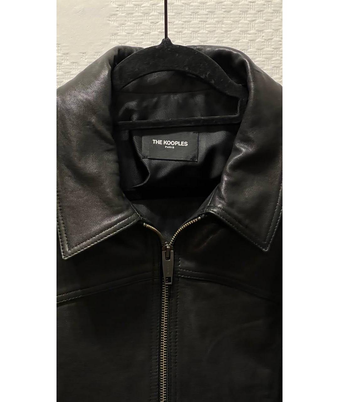 THE KOOPLES Черная кожаная куртка, фото 2