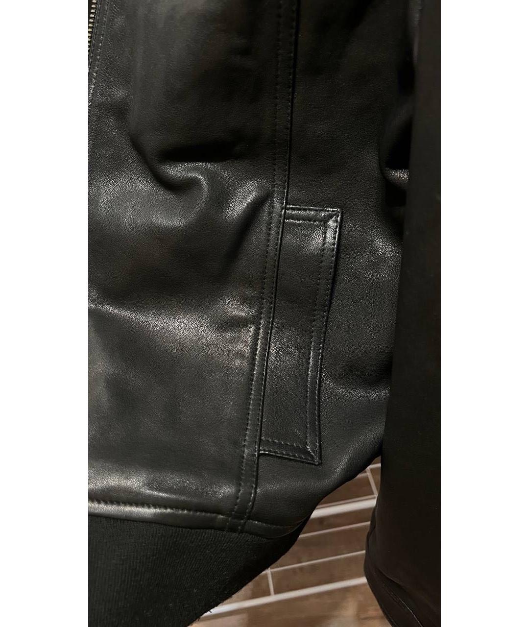 THE KOOPLES Черная кожаная куртка, фото 4