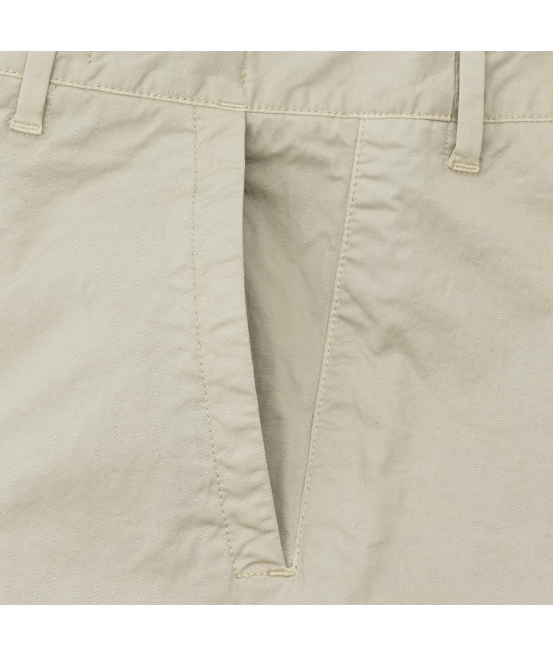 STONE ISLAND Бежевые хлопко-эластановые брюки чинос, фото 3