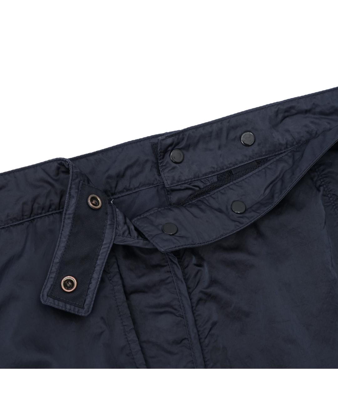 STONE ISLAND Темно-синие полиамидовые повседневные брюки, фото 4
