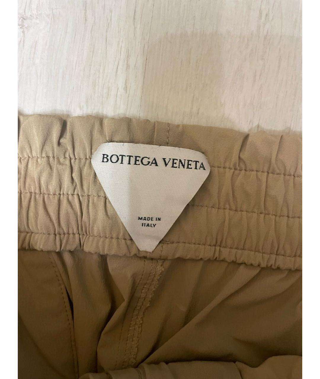 BOTTEGA VENETA Бежевые полиамидовые брюки чинос, фото 5