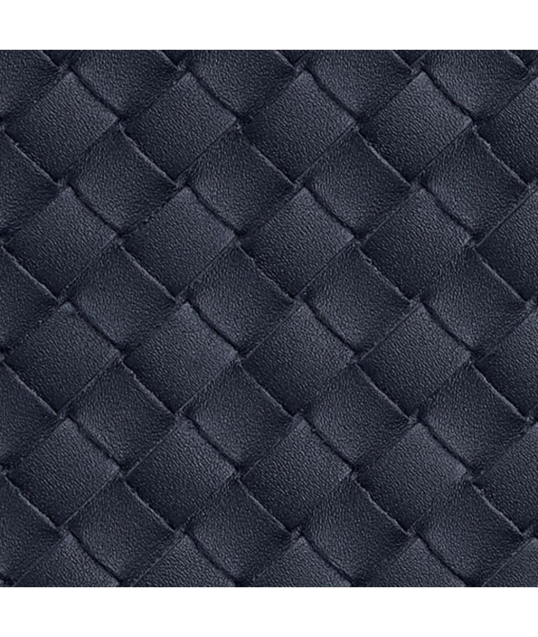 BOTTEGA VENETA Темно-синий кожаный кошелек, фото 4