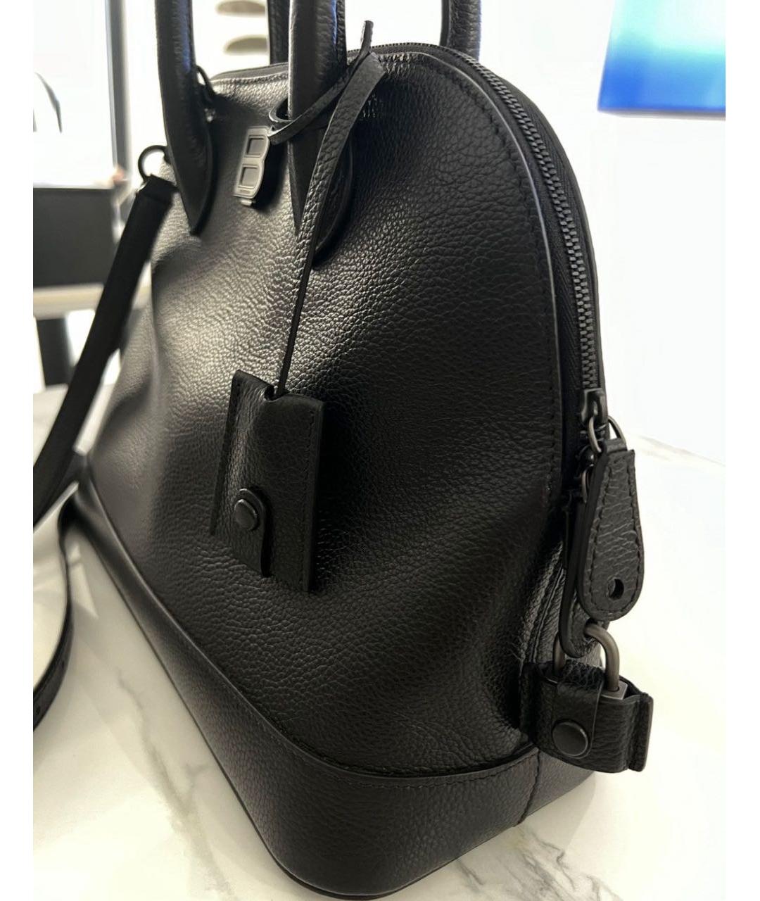 BALENCIAGA Черная кожаная сумка через плечо, фото 3
