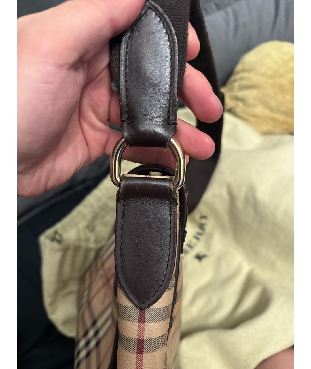 BURBERRY Кожаная сумка через плечо, фото 7
