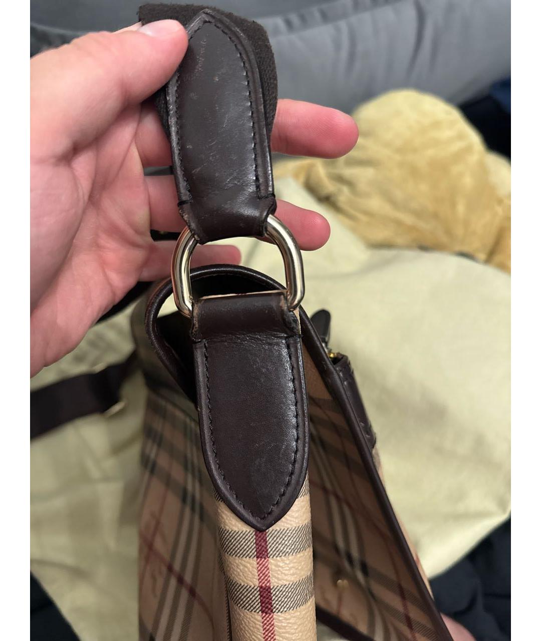 BURBERRY Кожаная сумка через плечо, фото 6