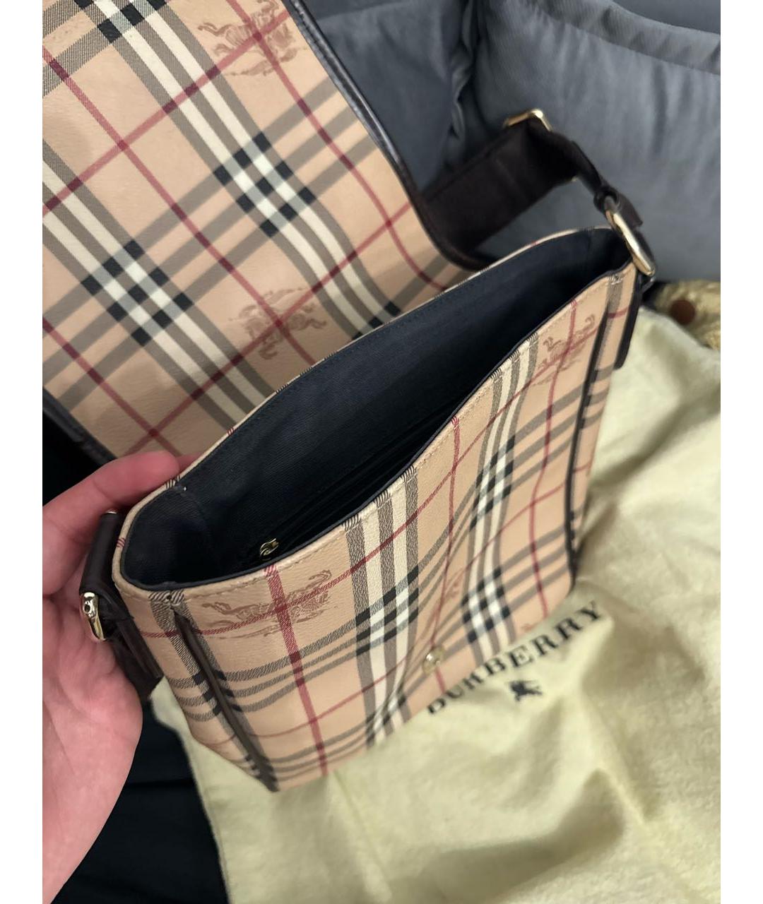 BURBERRY Кожаная сумка через плечо, фото 5