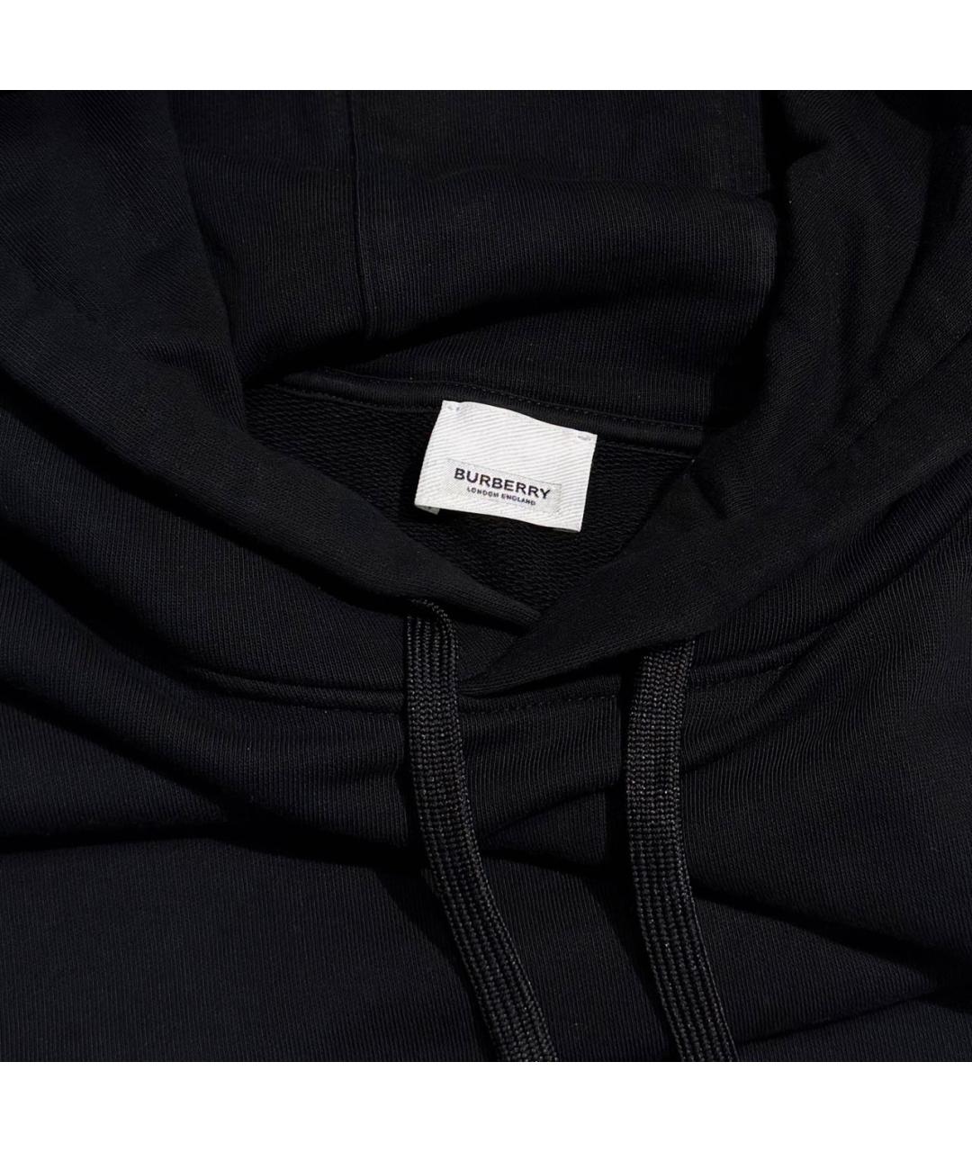 BURBERRY Черный хлопковый спортивный костюм, фото 3