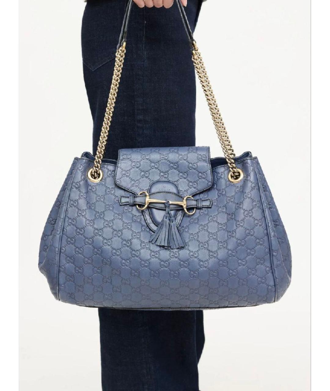 GUCCI Синяя сумка с короткими ручками, фото 4