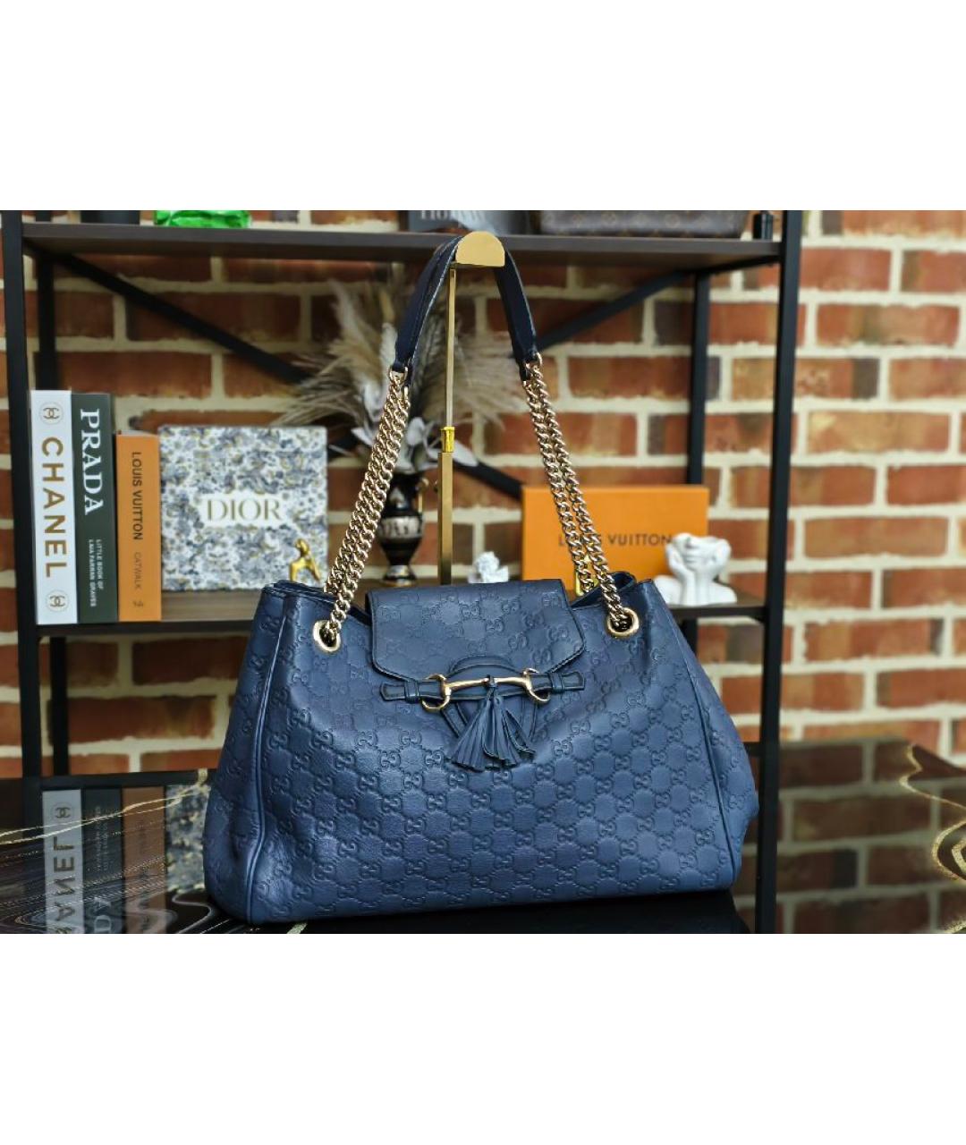 GUCCI Синяя сумка с короткими ручками, фото 2