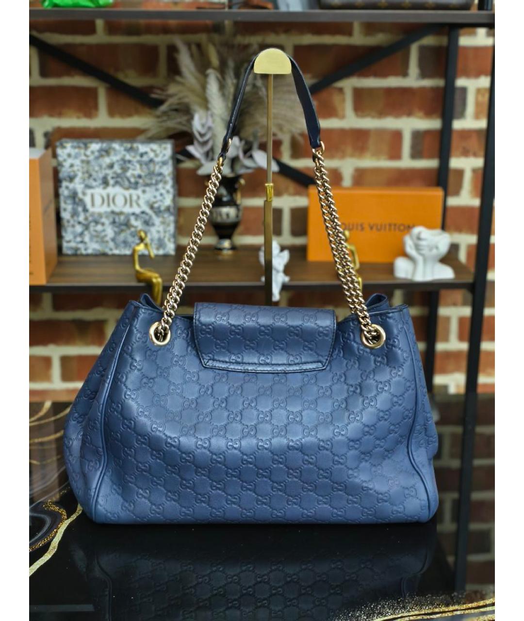 GUCCI Синяя сумка с короткими ручками, фото 3