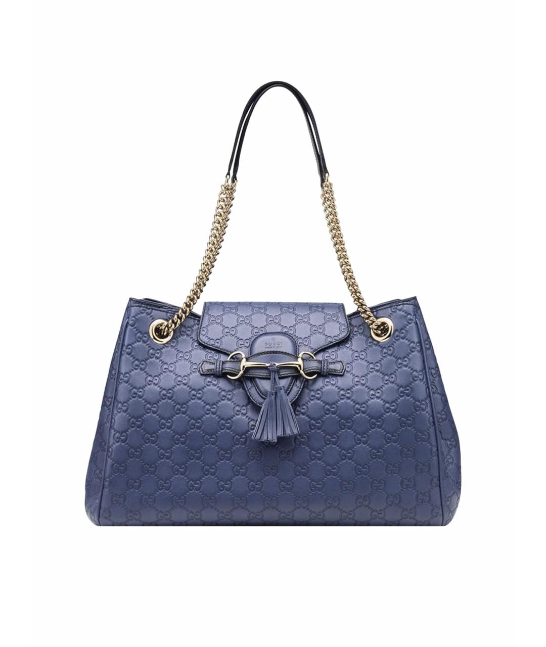 GUCCI Синяя сумка с короткими ручками, фото 1