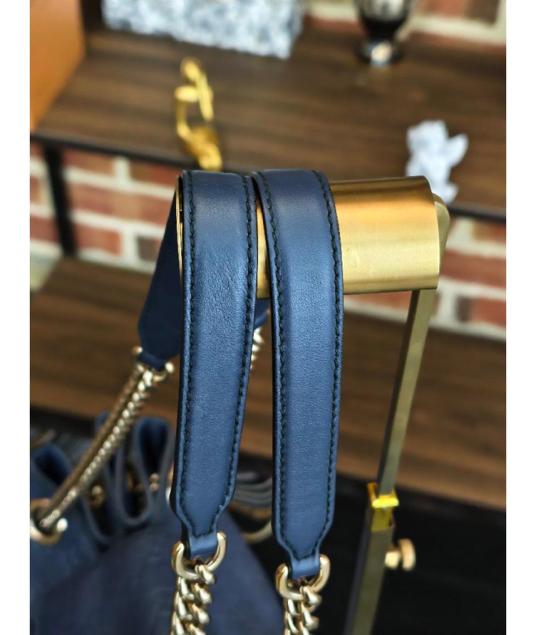 GUCCI Синяя сумка с короткими ручками, фото 7