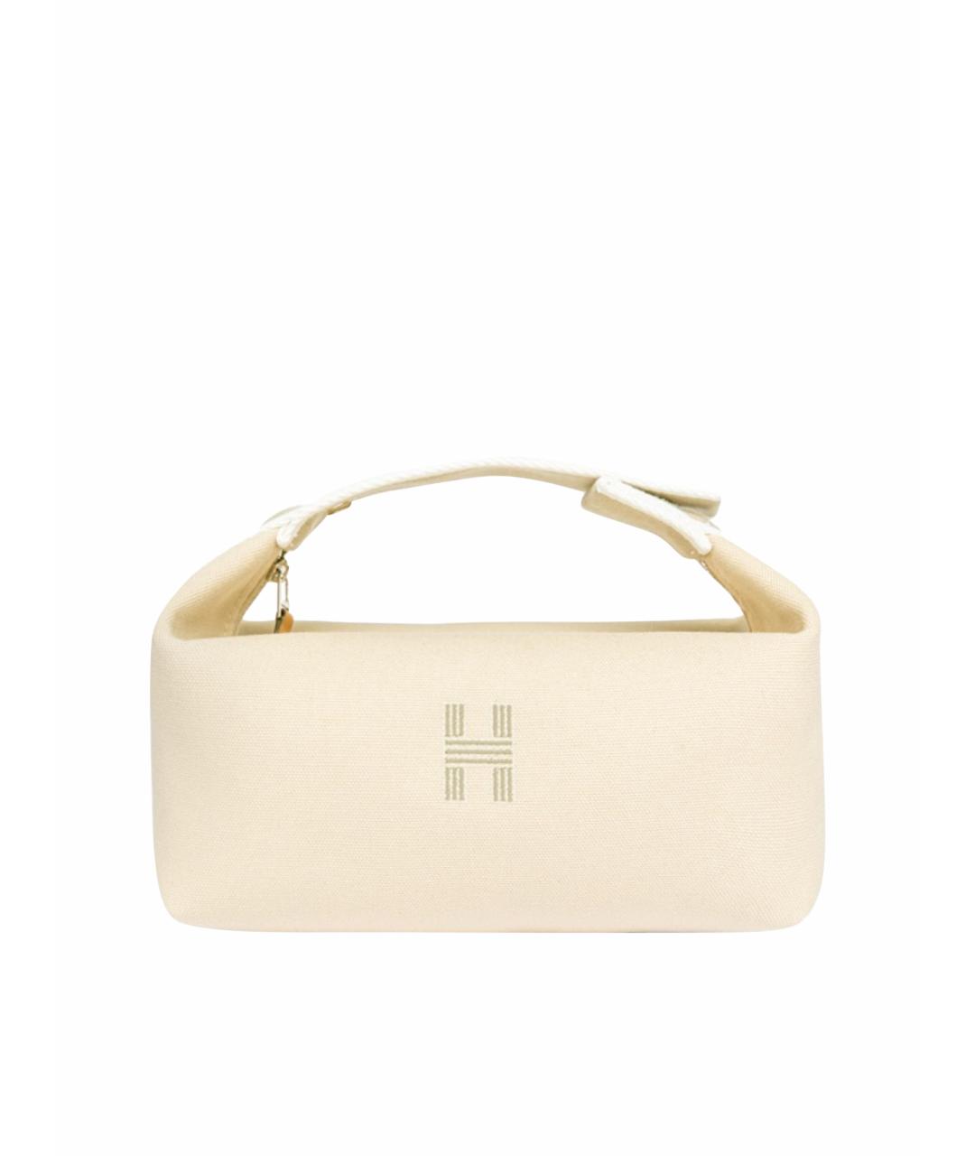 HERMES Бежевая косметичка, фото 1