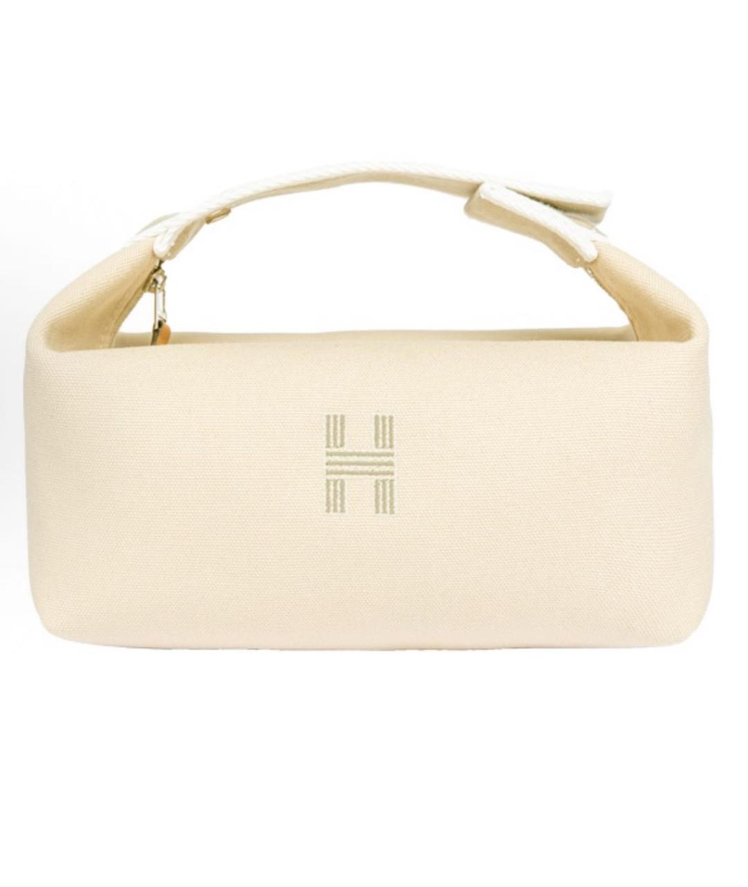HERMES Бежевая косметичка, фото 6