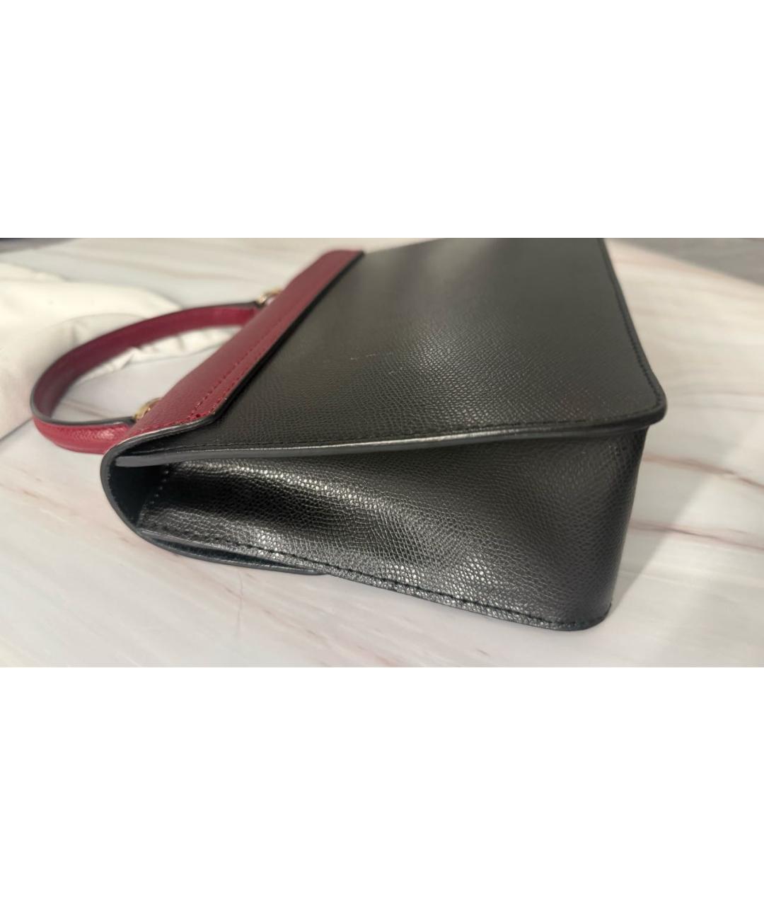 FURLA Бордовая кожаная сумка с короткими ручками, фото 7
