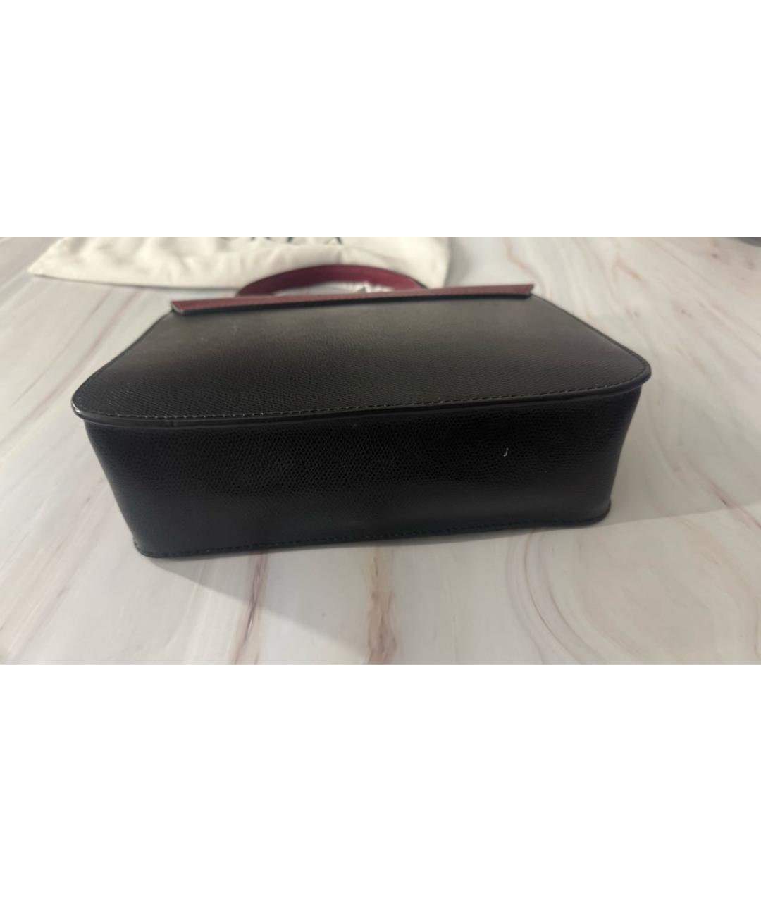 FURLA Бордовая кожаная сумка с короткими ручками, фото 5