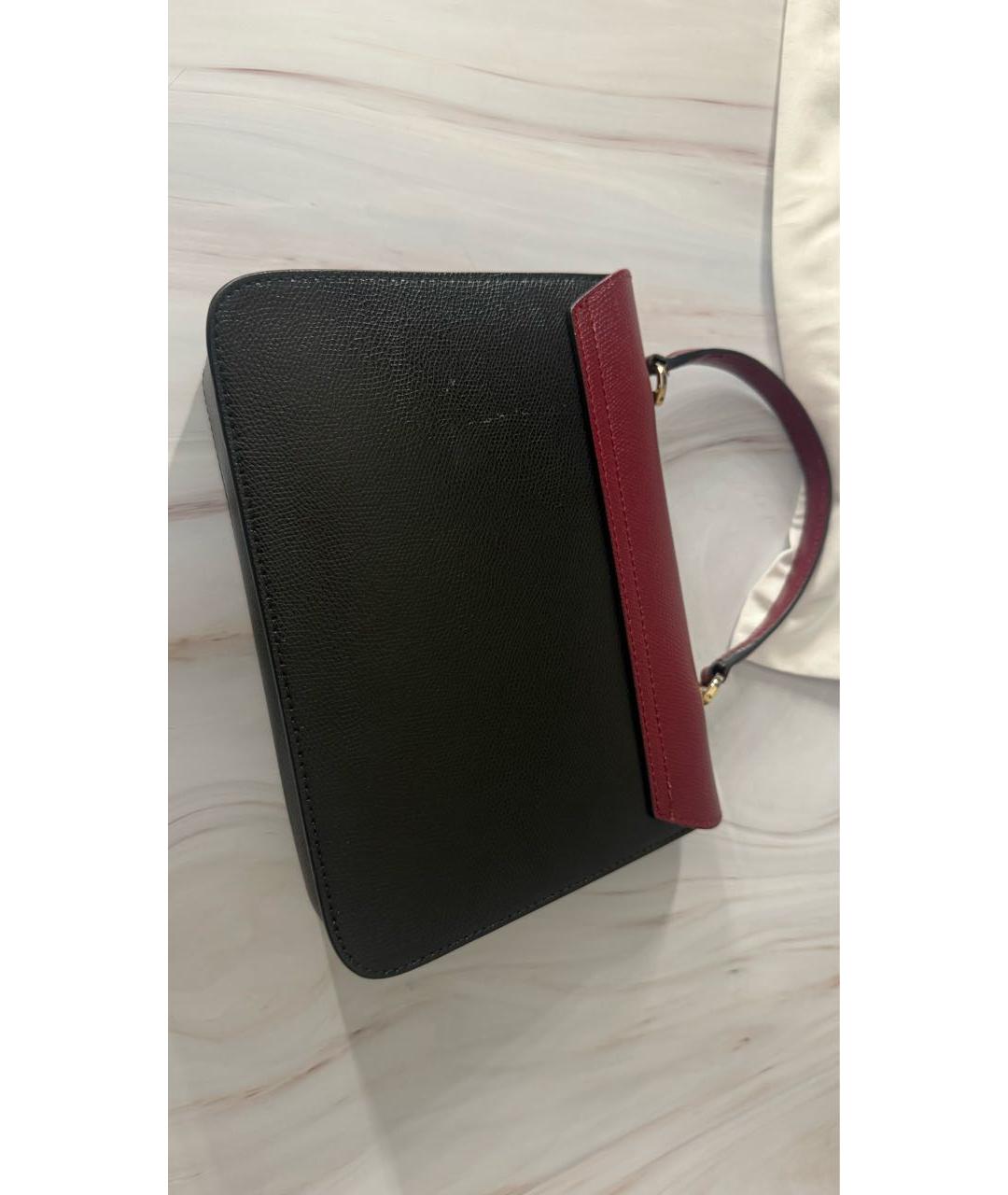 FURLA Бордовая кожаная сумка с короткими ручками, фото 4