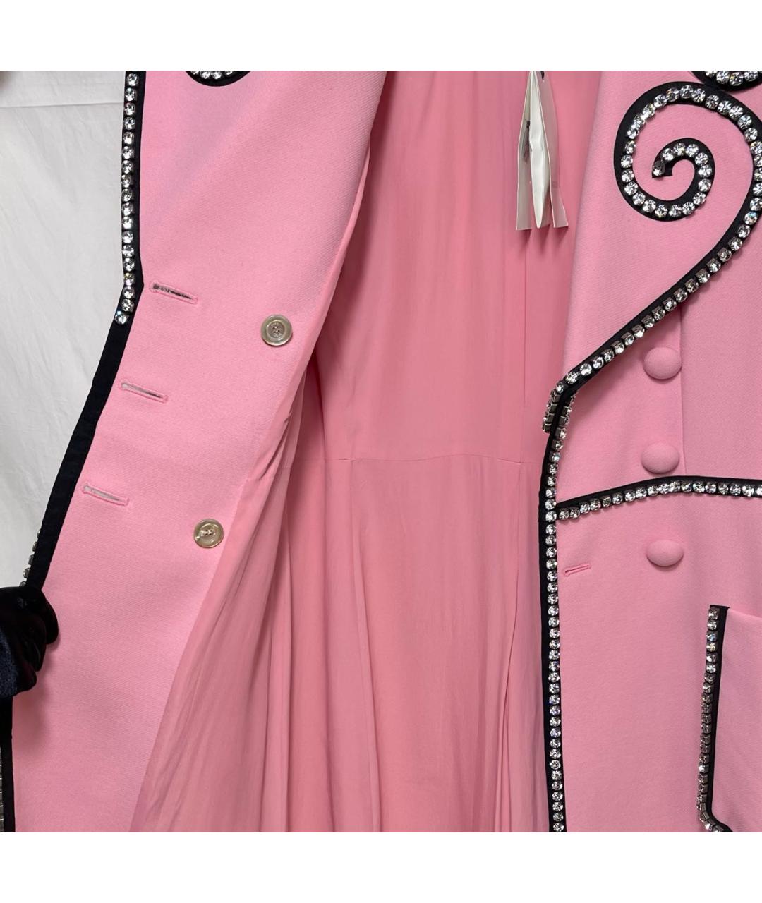 GUCCI Розовое шерстяное пальто, фото 6