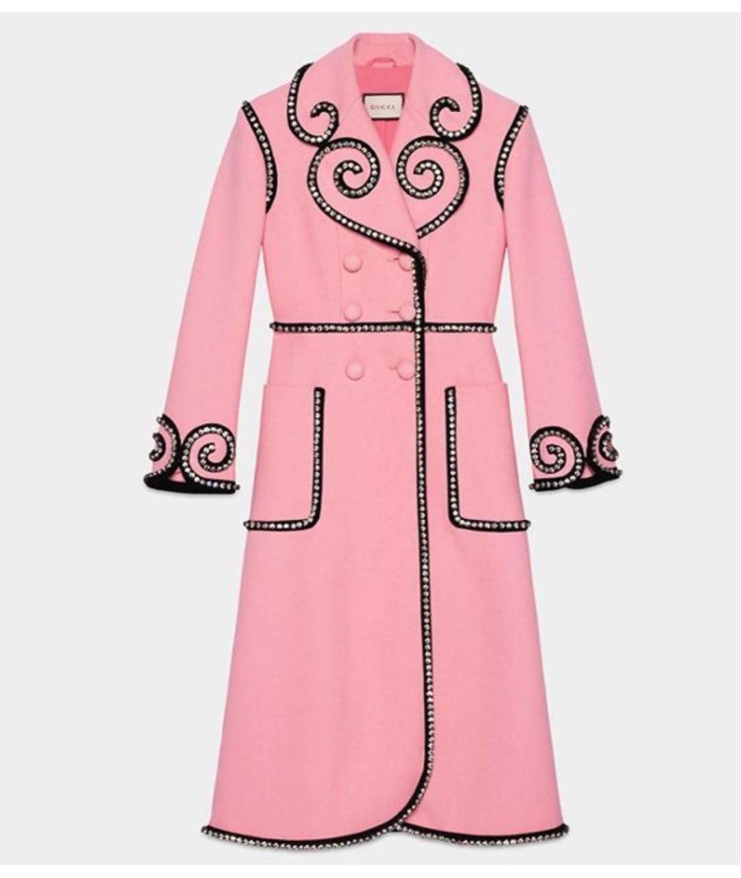 GUCCI Розовое шерстяное пальто, фото 9