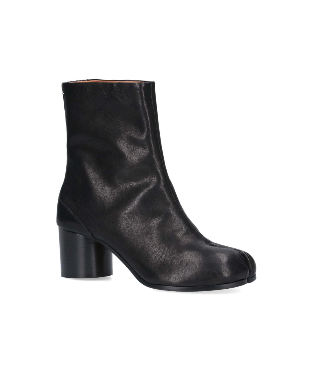 MAISON MARGIELA Черные кожаные сапоги, фото 2