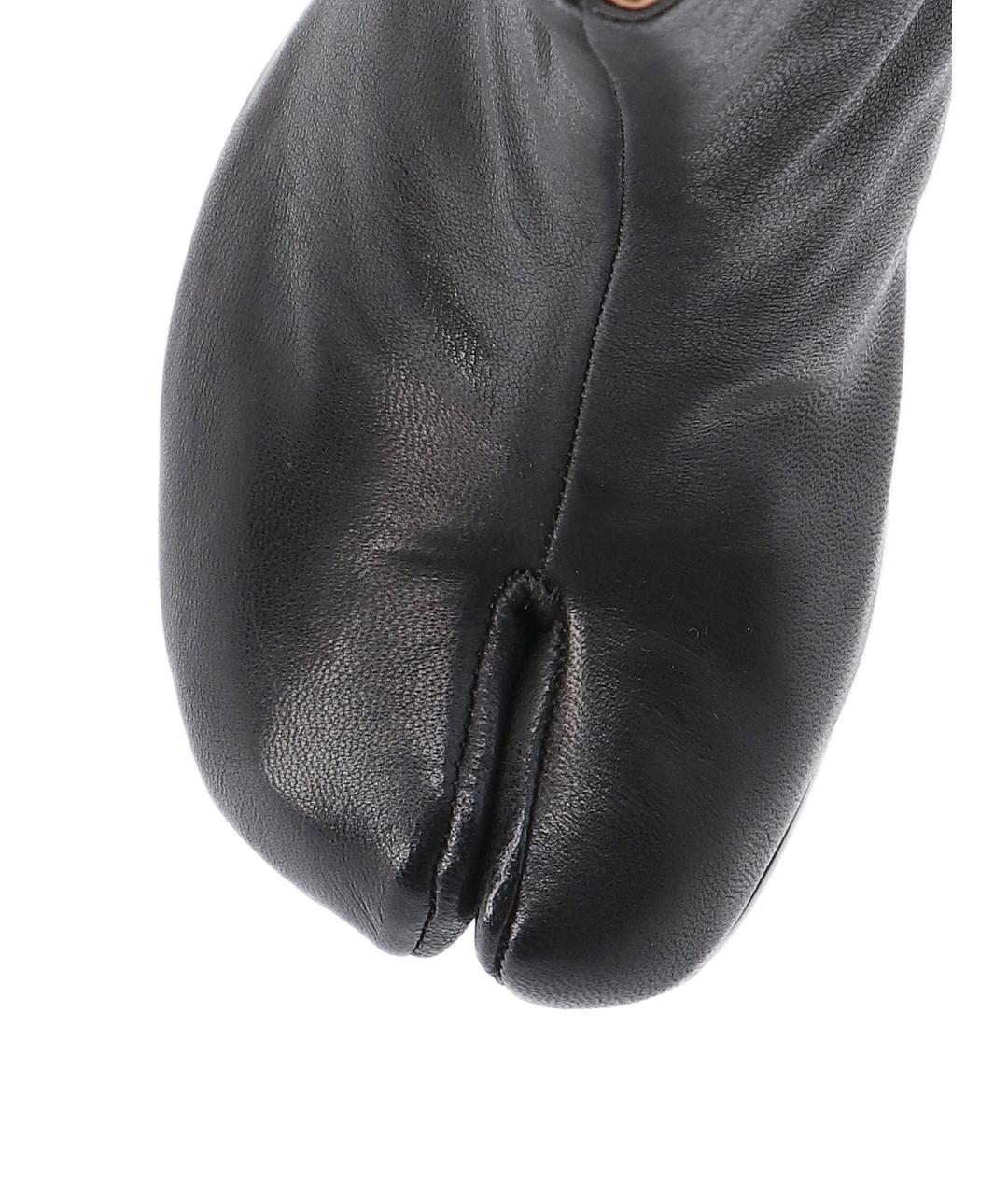 MAISON MARGIELA Черные кожаные сапоги, фото 5