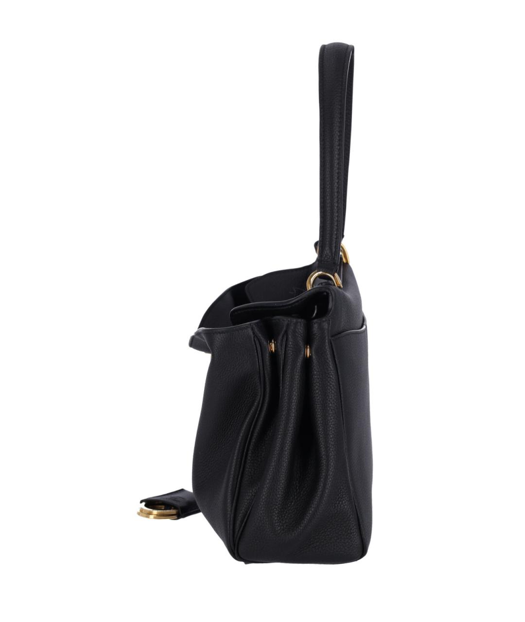 BALENCIAGA Черная кожаная сумка тоут, фото 5