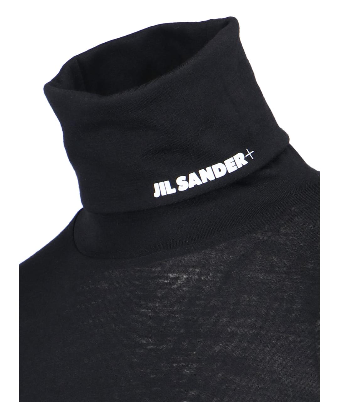 JIL SANDER Черная полиэстеровая водолазка, фото 3