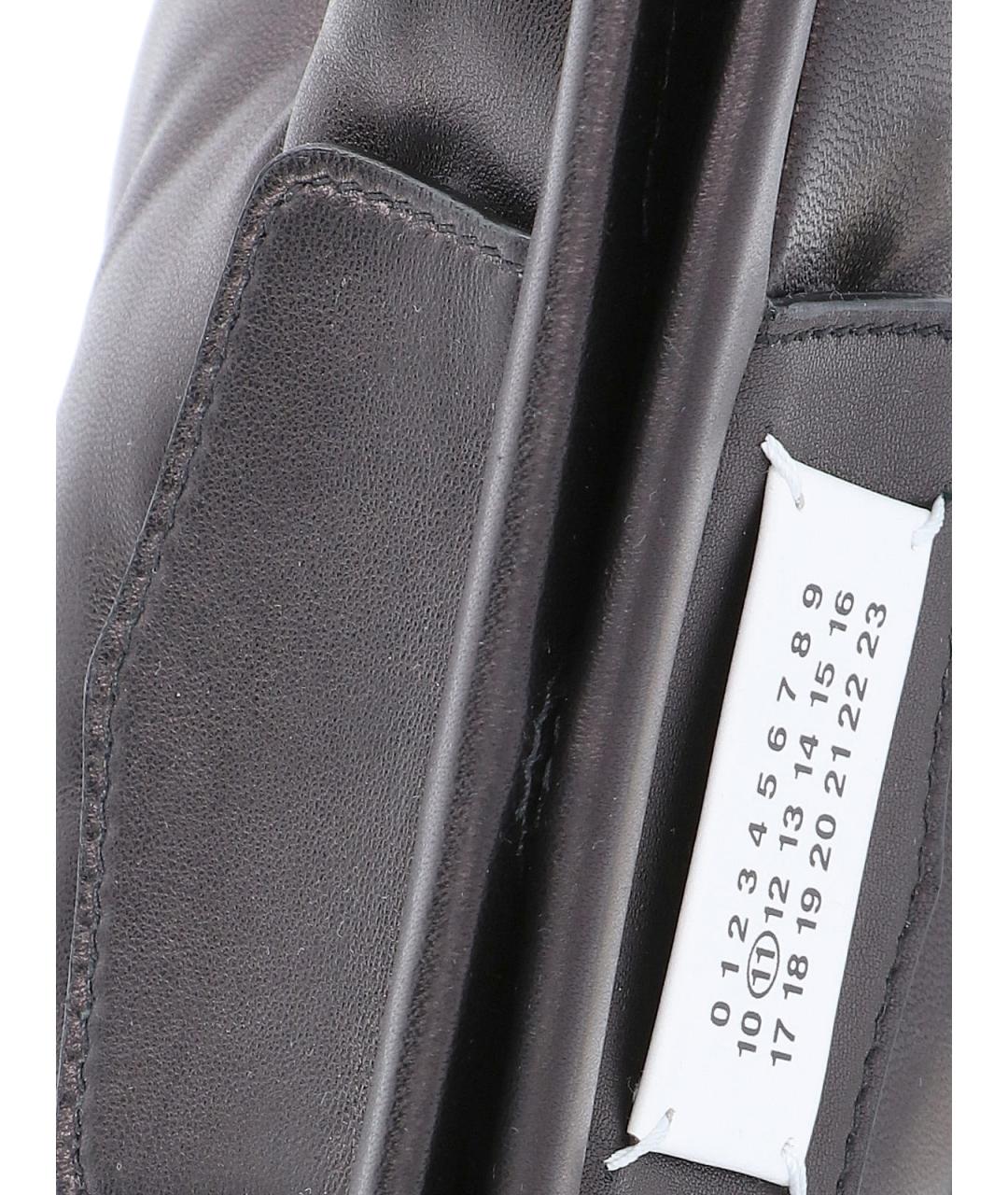 MAISON MARGIELA Черная кожаная сумка тоут, фото 4