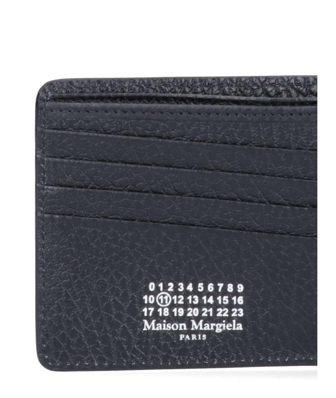 MAISON MARGIELA Черный кожаный кошелек, фото 4