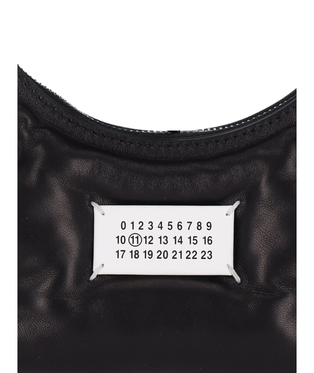 MAISON MARGIELA Черная кожаная сумка через плечо, фото 4