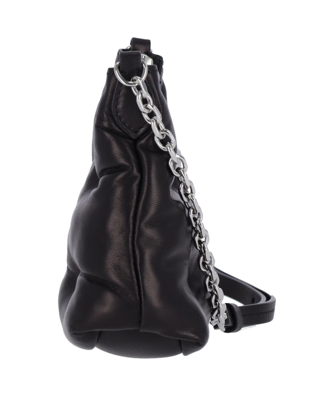 MAISON MARGIELA Черная кожаная сумка через плечо, фото 5