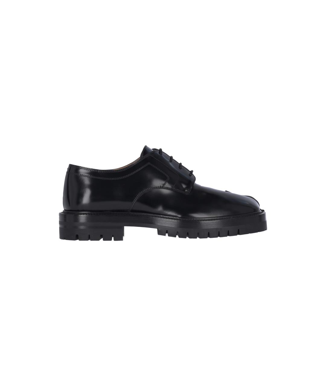 MAISON MARGIELA Черные низкие ботинки из лакированной кожи, фото 1